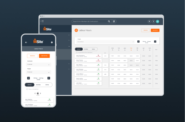 labour hours dashboard