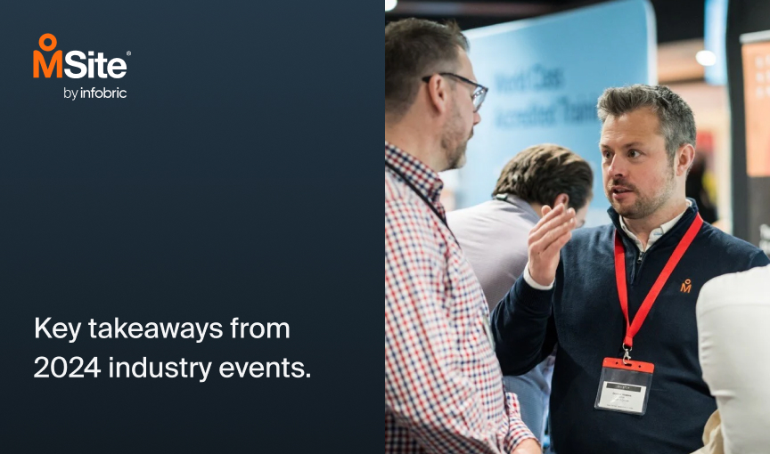 Dominic Howkins at the SHE Show talking to a customer