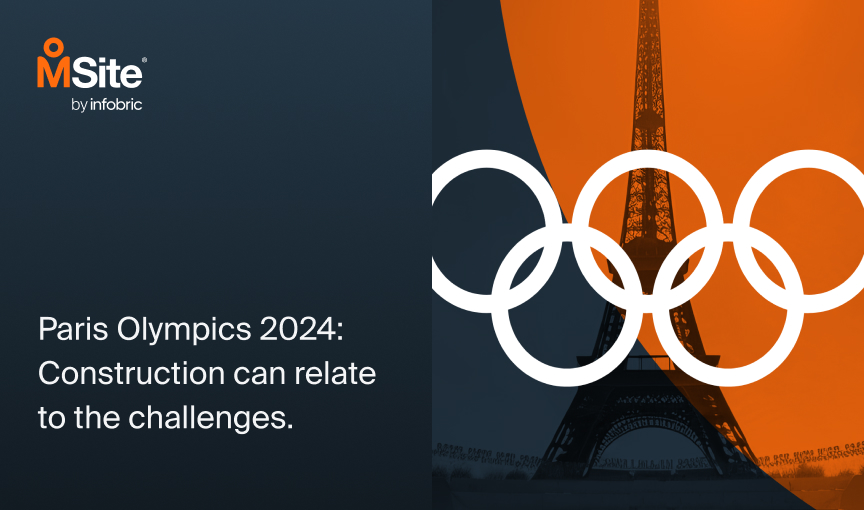 Olympic logo on an msite background
