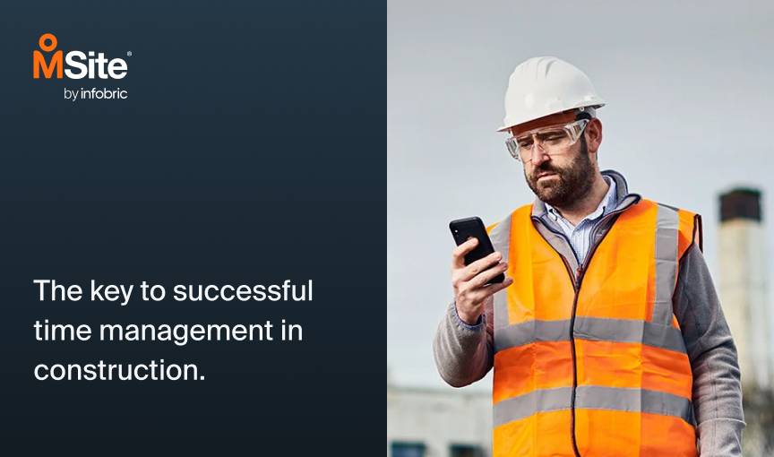 construction worker on mobile phone